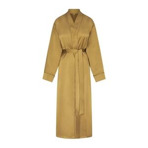 Sporty Satin Robe in Pyrite